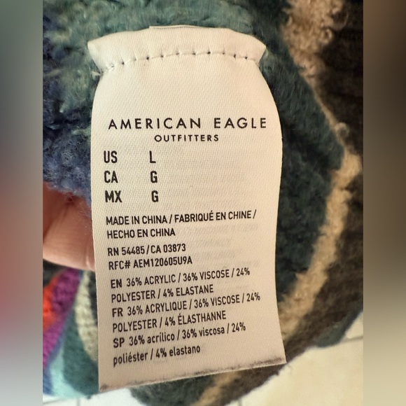 American Eagle Outfitters Multicolor Striped Crew Neck Sweater - Picture 6 of 6